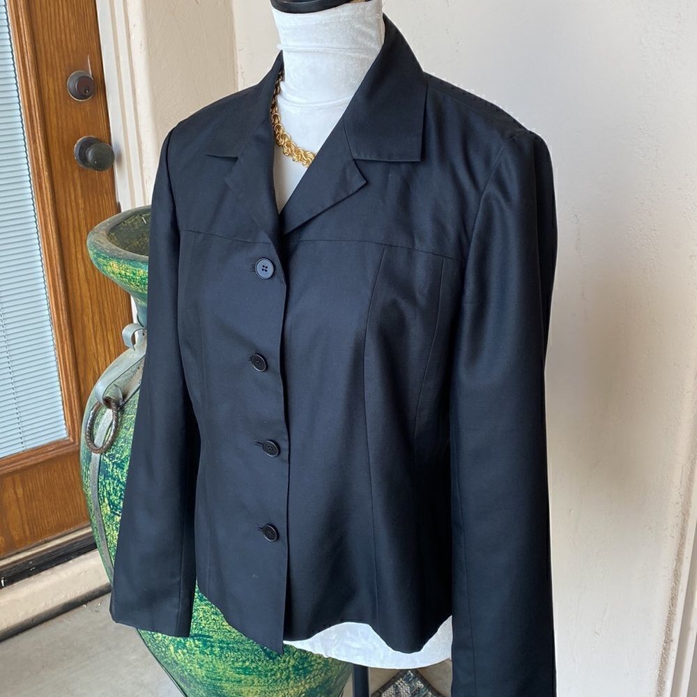 Black button front Harold’s jacket size 8 - Picture 2 of 8